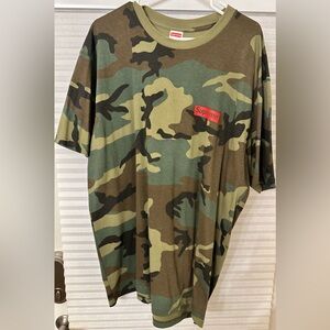 Supreme Spiral Tee Woodland Camo